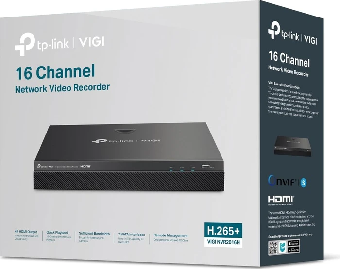 TP-Link VIGI NVR2016H 16-Kanal, Netzwerk-Videorecorder