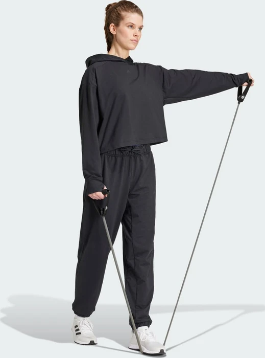adidas Power Loose Fit Back-Ventilation Hoodie schwarz (Damen)