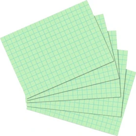Herlitz Karteikarten, A7, kariert, grün, 100 Blatt