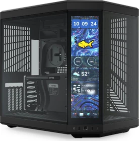 Hyte Y70 Touch Infinite Pitch Black, schwarz, Glasfenster