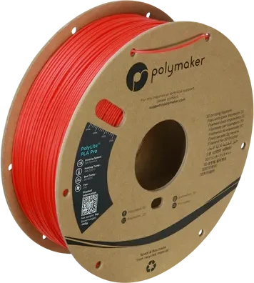 Polymaker PolyLite PLA Pro, rot, Spule, 1.75mm, 1.00kg