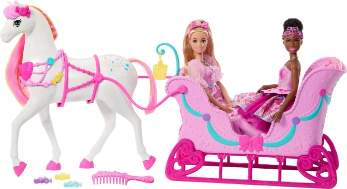 Mattel Barbie - Der Nussknacker - Land of Sweets Horse & Sled