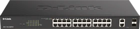 D-Link DGS-1100 Rackmount Gigabit Smart Switch, 22x RJ-45, 2x RJ-45/SFP, 370W PoE+ (DGS-1100-26MPV2)