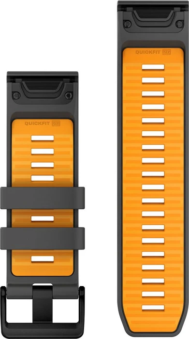 Garmin Ersatzarmband QuickFit 26 Silikon graphite/spark orange