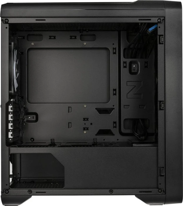 Zalman M3, schwarz, Glasfenster
