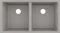 Hansgrohe S51 S510-U770 370/370 Unterbau Doppelspüle betongrau Vorschaubild