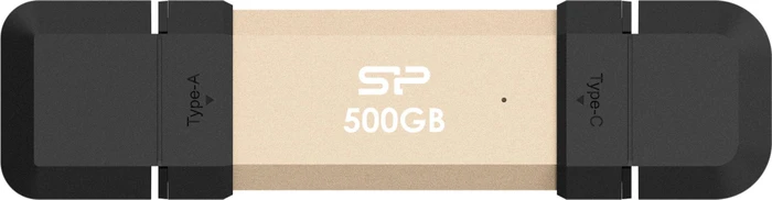 Silicon Power DS72 500GB gold, USB-A + USB-C, USB 3.2 Gen 2×1
