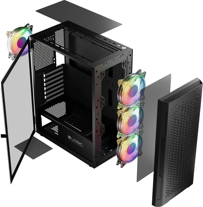 Logic Concept Aramis ARGB Midi Black, Glasfenster