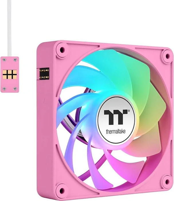 Thermaltake CT140 EX ARGB Sync Reverse Pink, rosa/weiß, 140mm, 3er-Pack