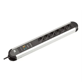 Bachmann Primo, 6-fach, Überspannungsschutz, Netzfilter, 1.7m, schwarz/silber