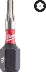 Milwaukee Shockwave TX BO9 Torx BO Bit 1/4", T9x25mm, 2 Stück
