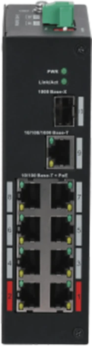 Dahua PFS31 Industrial Railmount Switch, 9x RJ-45, 1x SFP, 96W PoE++