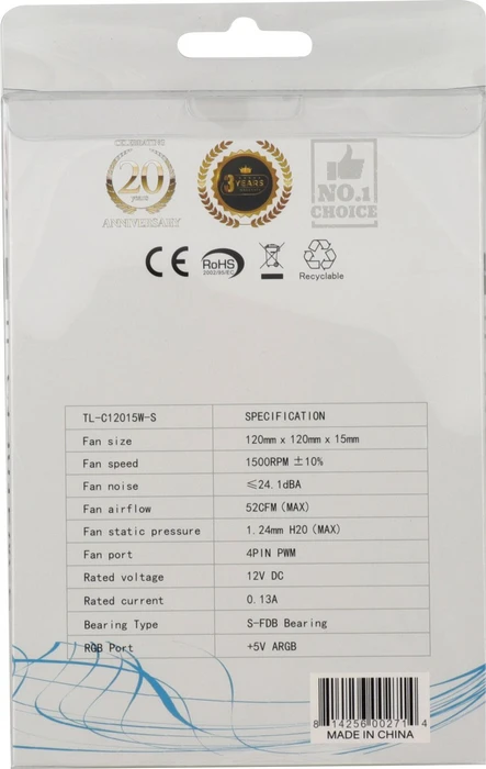 Thermalright TL-C12015W-S, 120mm