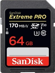 SanDisk Extreme PRO R170/W90 64GB, UHS-I U3, Class 10