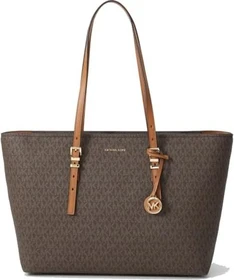 Michael Kors Quinn Medium Signature Leder Shopper brown/acorn