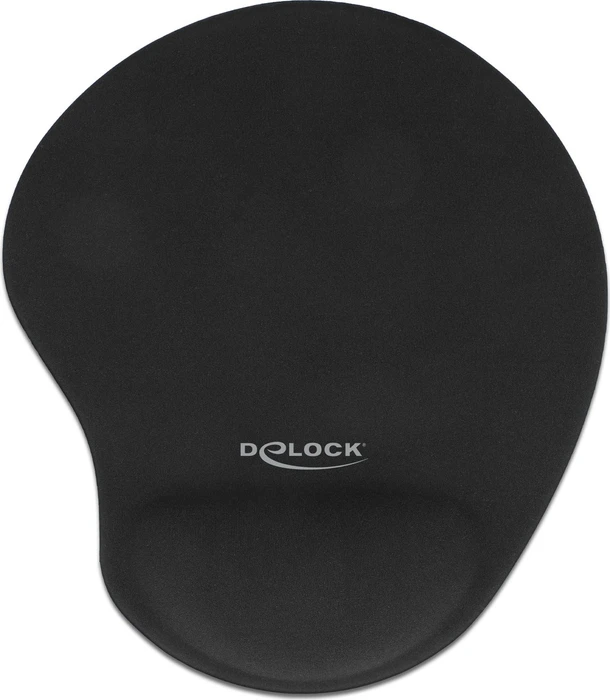 DeLOCK Ergonomisches Mauspad mit Gel Handballenauflage, 230x202mm, schwarz