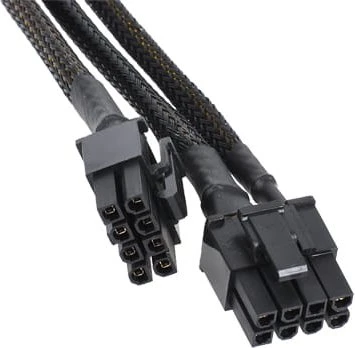 Phobya 8-Pin PCIe auf 2x 6/8-Pin PCIe Adapter, Y-Kabel, 30cm, sleeved, schwarz