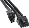 Phobya 8-Pin PCIe auf 2x 6/8-Pin PCIe Adapter, Y-Kabel, 30cm, sleeved, schwarz Vorschaubild