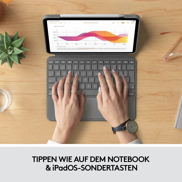 Logitech Combo Touch für iPad Air 4/iPad Air 5, grau, IT