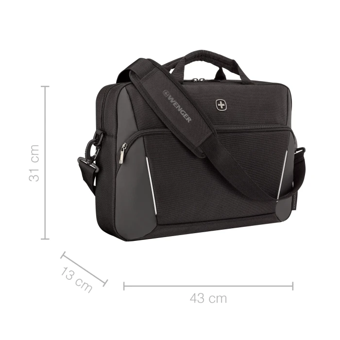 Wenger XE Compact Brief 16" Laptop-Aktentasche, schwarz