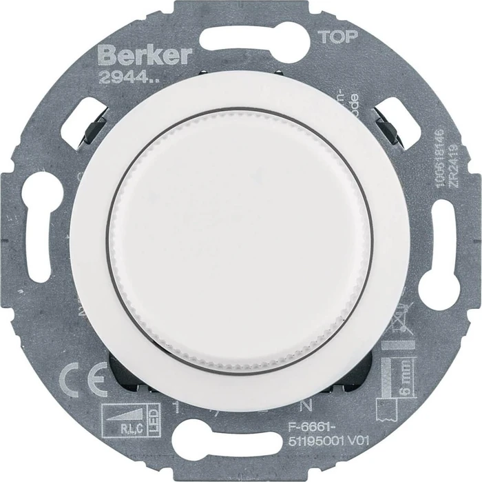 Berker Serie 1930/Glas Universal-Drehdimmer Serie, polarweiß glänzend