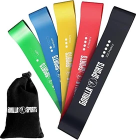 Gorilla Sports Resistance Band 5er Set Latex Widerstandsband