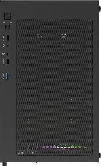 AeroCool Pivot Black, inkl. 1x Lüfter, Lüfter LED ARGB, Glasfenster