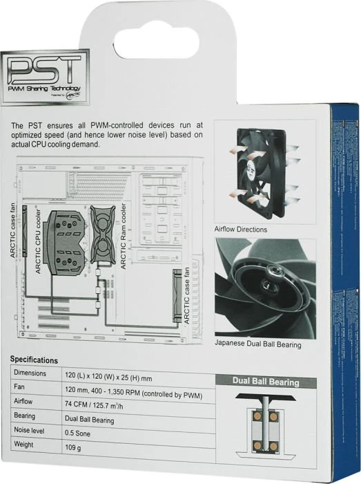 ARCTIC F12 PWM PST CO grau, 120mm