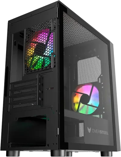 Oversteel Aeris RGB, schwarz, Glasfenster