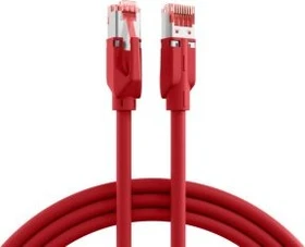 EFB Elektronik TM21 Leoni-Kerpen F6-90 S/F Patchkabel, Cat7/Cat6a, S/FTP, RJ-45/RJ-45, 3m, rot
