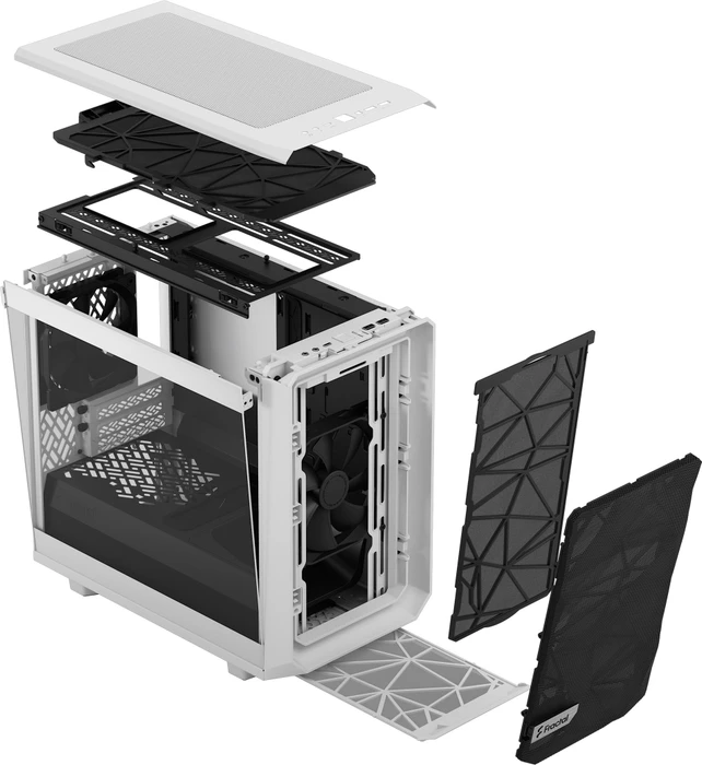 Fractal Design Meshify 2 Nano White TG Clear Tint, Glasfenster, Mini-ITX