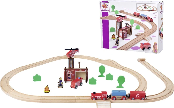 Eichhorn Bahn Feuerwehr Set, 33-tlg.