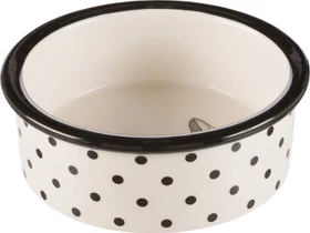 Trixie Keramiknapf, weiß/schwarz, Ø12cm, 300ml