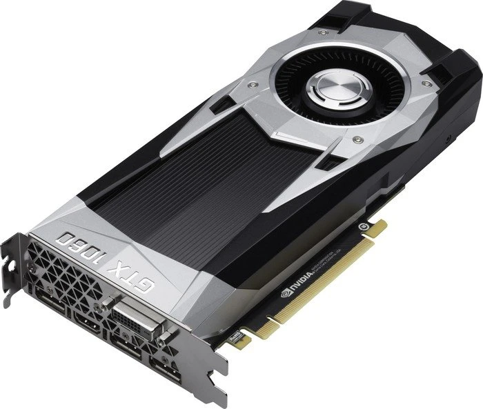 NVIDIA GeForce GTX 1060 Founders Edition, 6GB GDDR5, DVI, HDMI, 3x DP