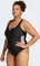 adidas 3-Streifen C-Back Badeanzug schwarz/weiß (Damen) Vorschaubild