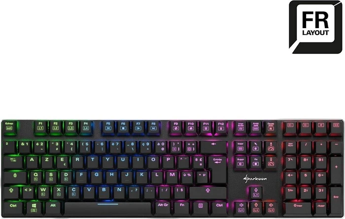 Sharkoon PureWriter RGB, Kailh Choc LOW PROFILE BLUE, USB, FR