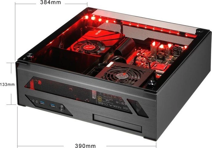 Lian Li PC-O5 schwarz, Glasfenster, Mini-ITX