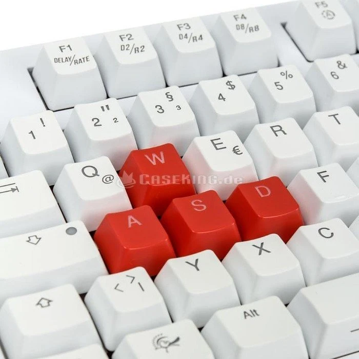 Ducky Shine 4 weiß, LEDs blau/rot, MX BROWN, USB, DE