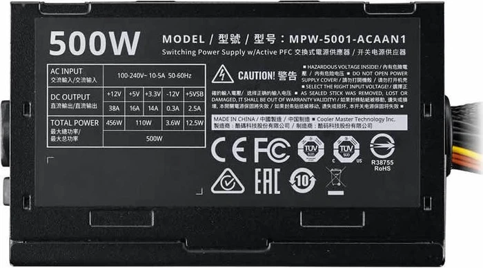 Cooler Master Elite V3 500W, ATX 2.31