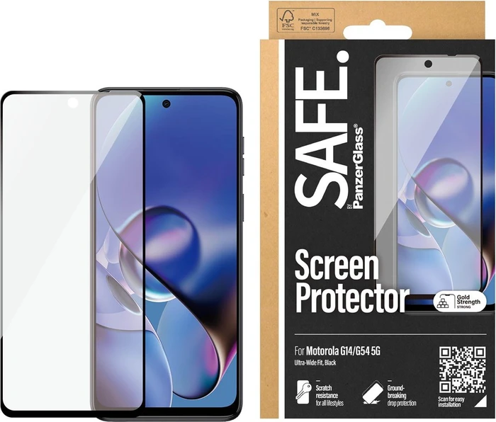 PanzerGlass Safe Screen Protector Ultra-Wide Fit für Motorola G14/G54 5G