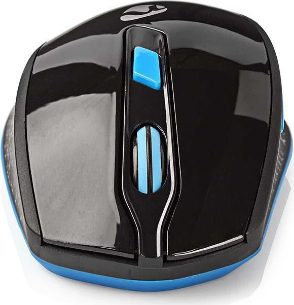 Nedis wireless Mouse with Nano Dongle, schwarz/blau, USB