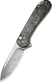 Civivi Elementum II Button Lock Taschenmesser carbon fiber/damascus