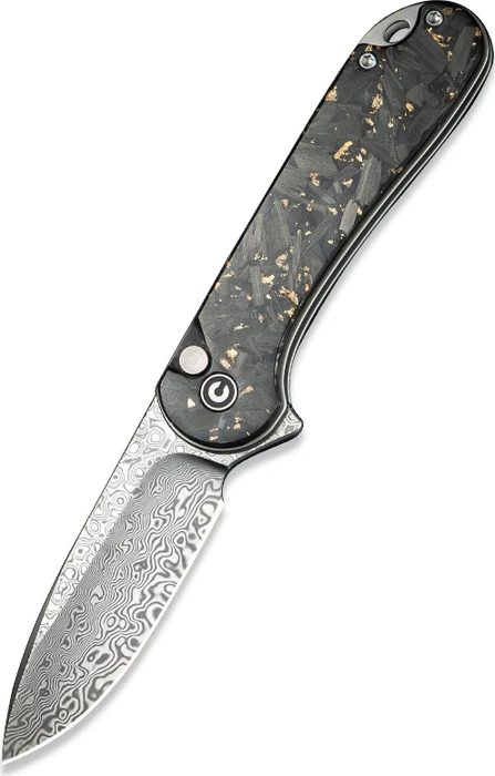 Civivi Elementum II Button Lock Taschenmesser carbon fiber/damascus