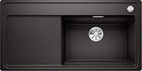 Blanco Zenar XL 6 S DampfgarPlus InFino Becken rechts mit Ablauffernbedienung schwarz inkl. Glasschneidebrett