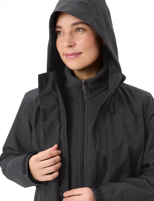Vaude Idris 3in1 IV Funktionsmantel schwarz (Damen)