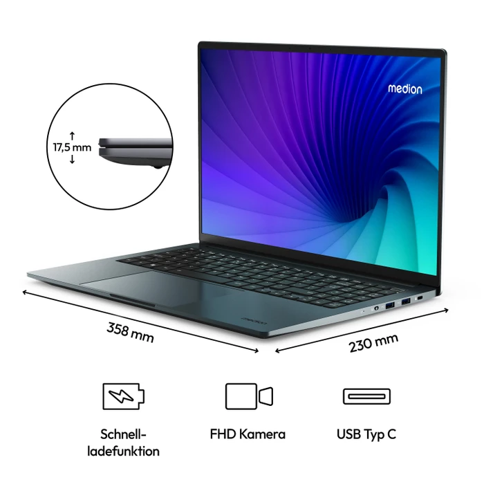 Medion E15223, N100, 4GB RAM, 128GB Flash, DE