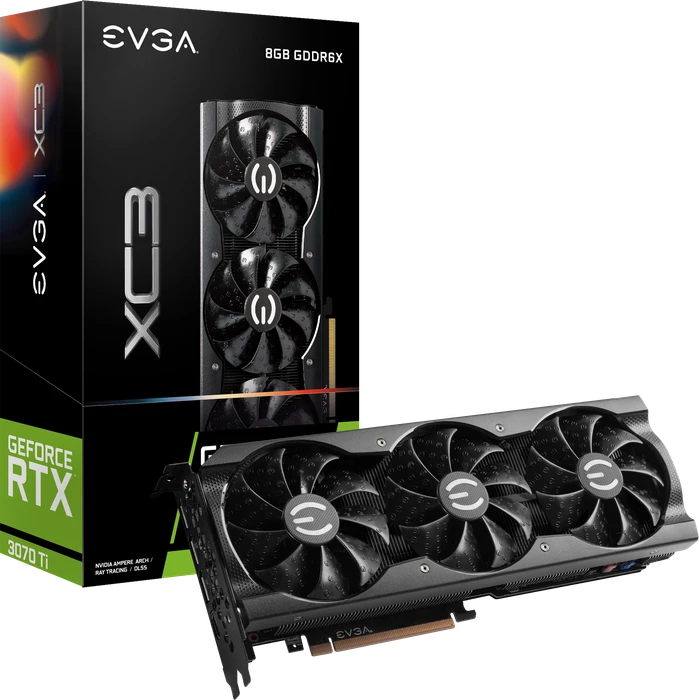 EVGA GeForce RTX 3070 Ti XC3 Gaming, 8GB GDDR6X, HDMI, 3x DP