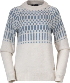 Bergans Nordmarka Merino Jumper Strickpullover vanilla white/husky blue (Damen)