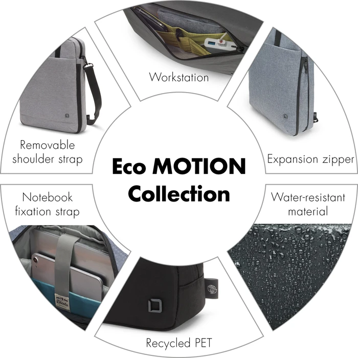 Dicota Slim Eco Motion 10-11.6" Notebooktasche, grau