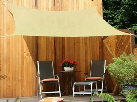 Floracord HDPE Viereck Sonnensegel 400x500cm beige